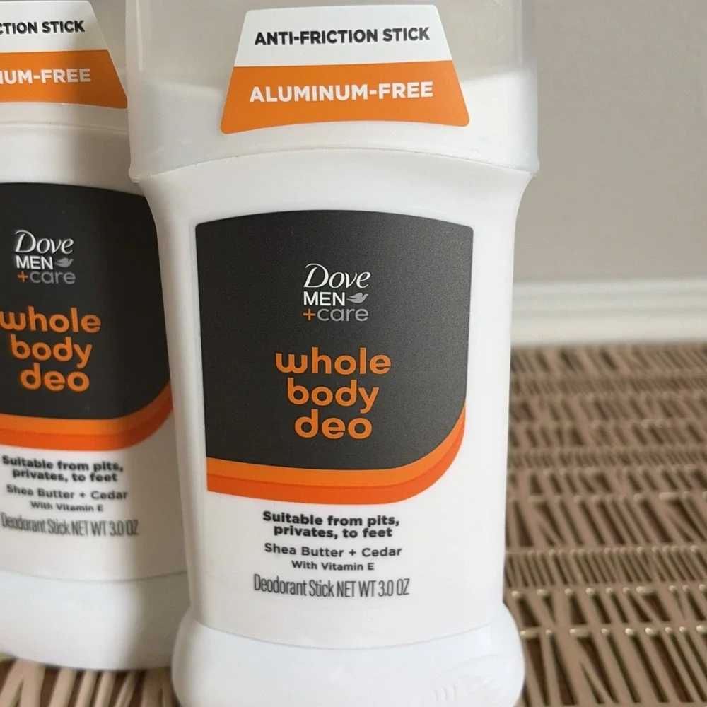 DOVE MEN + CARE Whole Body Deodorant Stick Shea Butter Cedar Vitamin E Lot of 5